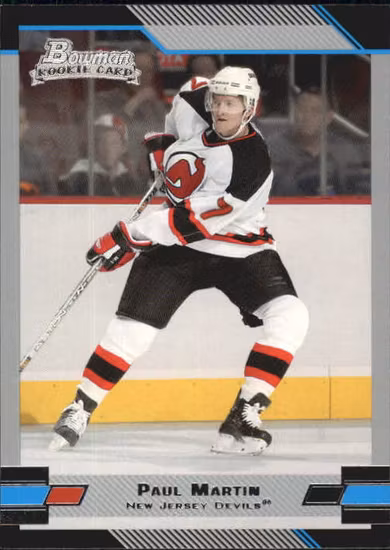 2003-04 Bowman #143 Paul Martin RC (10-398x4-DEVILS) (2)