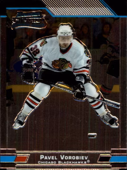 2003-04 Bowman Chrome #129 Pavel Vorobiev RC (10-396x8-BLACKHAWKS) (2)