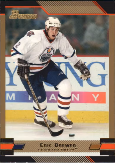 2003-04 Bowman Gold #52 Eric Brewer (10-362x9-OILERS)