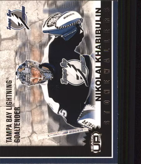 2003-04 Pacific Heads Up Stonewallers #10 Nikolai Khabibulin (10-375x4-LIGHTNING)