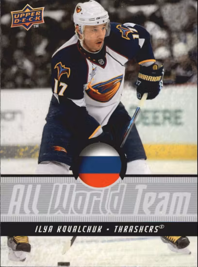 2008-09 Upper Deck All-World Team #AWT9 Ilya Kovalchuk (12-371x7-THRASHERS)