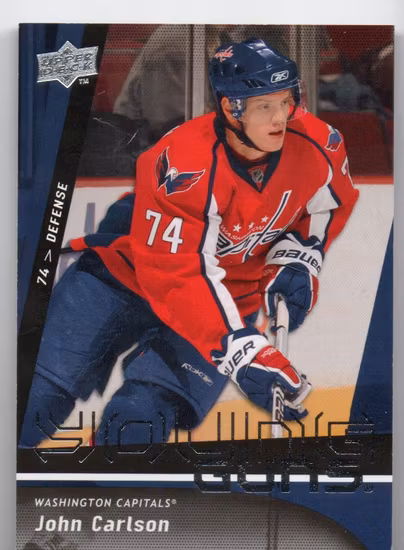 2009-10 Upper Deck #497 John Carlson YG RC (200-385x5-CAPITALS)
