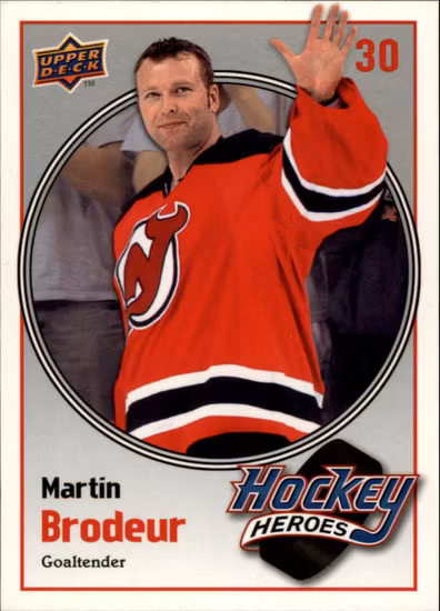 2009-10 Upper Deck Hockey Heroes Martin Brodeur #HH17 Martin Brodeur (25-370x1-DEVILS) (2)