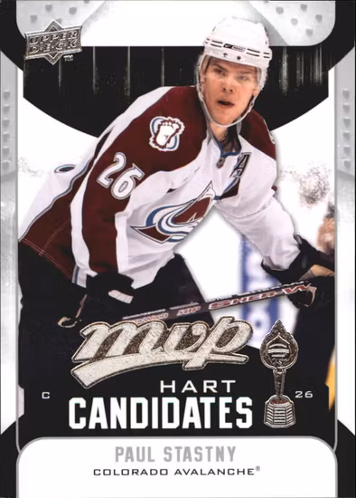 2009-10 Upper Deck MVP Hart Candidates #HC30 Paul Stastny (10-372x2-AVALANCHE)