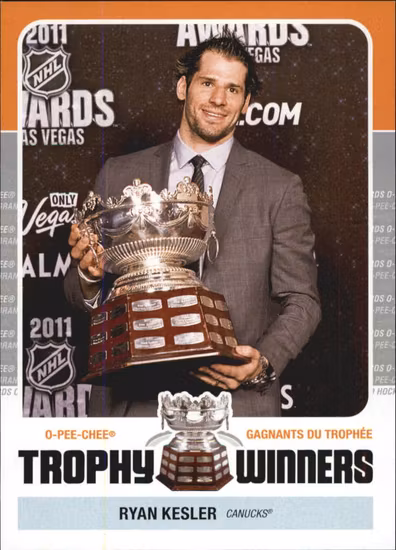 2011-12 O-Pee-Chee Trophy Winners #TW9 Ryan Kesler Selke (10-414x3-CANUCKS)