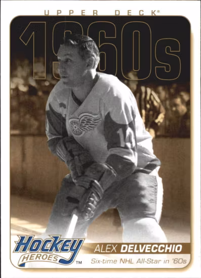 2011-12 Upper Deck Hockey Heroes #HH19 Alex Delvecchio (10-377x3-RED WINGS)