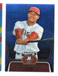 2012 Bowman Platinum Prospects Blue Refractors #BPP43 Alexi Amarista (40-408x9-MLBANGELS)