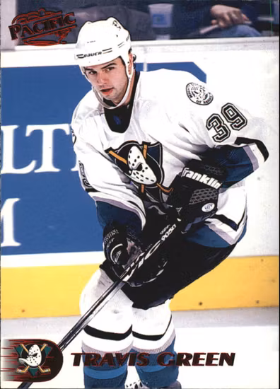 1998-99 Pacific Red #50 Travis Green (10-431x5-DUCKS)