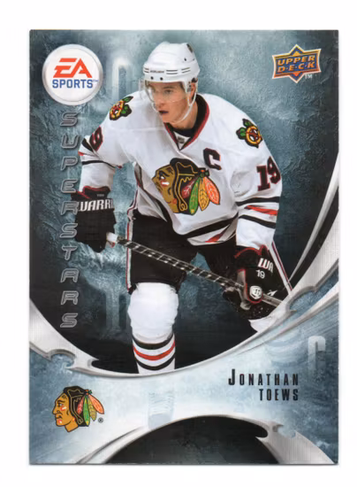 2010-11 Upper Deck EA Superstars #EA1 Jonathan Toews SP (40-423x4-BLACKHAWKS)