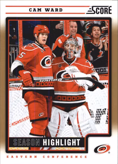 2012-13 Score Gold Rush #36 Cam Ward SH (10-420x7-HURRICANES)