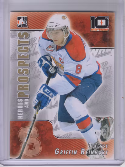 2013-14 ITG Heroes and Prospects Tenth Anniversary Tribute #T10 Griffin Reinhart (15-383x4-ISLANDERS)
