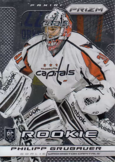 2013-14 Panini Prizm #295 Philipp Grubauer RC (20-393x9-CAPITALS) (2)
