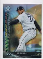 2017 Bowman Chrome Scouts Top 100 Update #BSUJJ Joe Jimenez (20-410x5-MLBTIGERS)