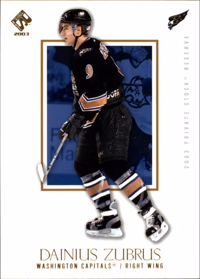 2002-03 Private Stock Reserve #100 Dainius Zubrus (5-437x2-CAPITALS)