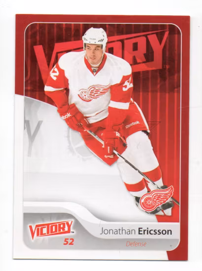 2011-12 Upper Deck Victory Red #72 Jonathan Ericsson (30-X24-REDWINGS)