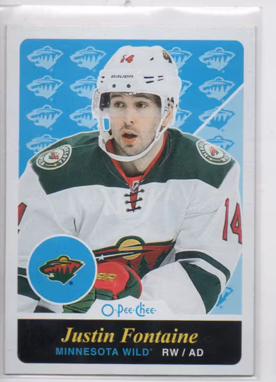 2015-16 O-Pee-Chee Retro #341 Justin Fontaine (10-X367-NHLWILD)