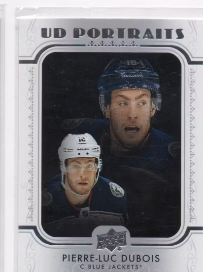 2019-20 Upper Deck UD Portraits #P6 Pierre-Luc Dubois (10-X332-BLUEJACKETS)