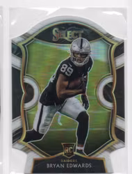 2020 Select Prizm White Die Cut #76 Bryan Edwards (25-386x8-NFLRAIDERS)