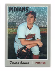 2019 Topps Heritage Chrome #THC412 Trevor Bauer (15-411x1-MLBINDIANS)