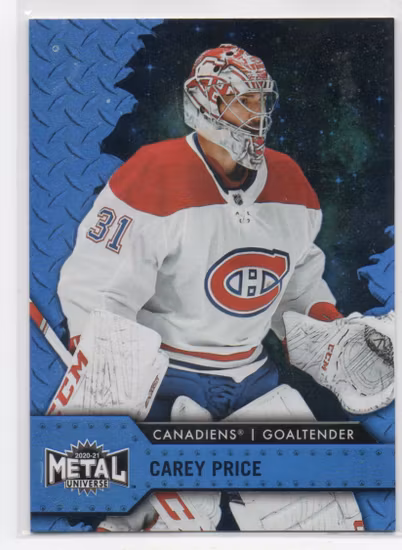 2020-21 Metal Universe Blue Spectrum #31 Carey Price (20-X323-CANADIENS)
