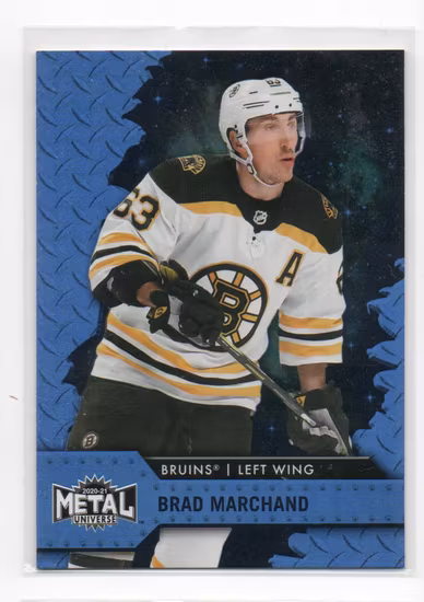 2020-21 Metal Universe Blue Spectrum #63 Brad Marchand (15-X333-BRUINS)