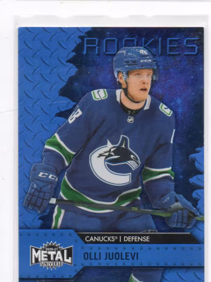 2020-21 Metal Universe Blue Spectrum #136 Olli Juolevi (20-X330-CANUCKS)