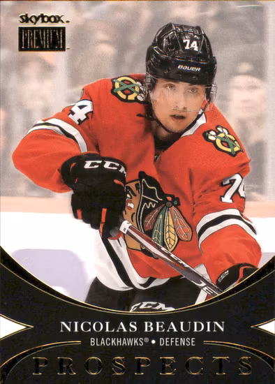 2020-21 Metal Universe Skybox Premium Prospects #PP16 Nicolas Beaudin (12-433x6-BLACKHAWKS)