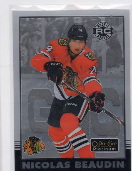 2020-21 O-Pee-Chee Platinum Retro #R92 Nicolas Beaudin (12-X340-BLACKHAWKS)
