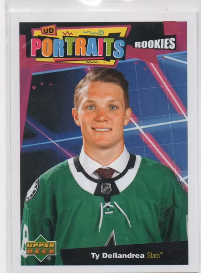 2020-21 Upper Deck UD Portraits #P55 Ty Dellandrea (10-X332-NHLSTARS)