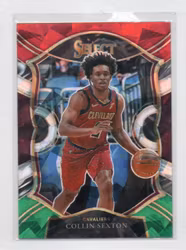 2020-21 Select Prizms Red White Green Ice #59 Collin Sexton (20-387x6-NBACAVALIERS)