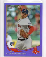 2013 Topps Chrome Purple Refractors #112 Allen Webster (25-X58-MLBREDSOX)