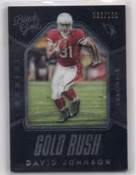 2016 Panini Black Gold Gold Rush White Gold #14 David Johnson (40-X52-NFLCARDINALS)