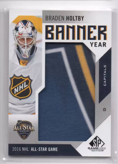 2016-17 SP Game Used Banner Year All Star '16 #BASBH Braden Holtby (50-X206-CAPITALS)