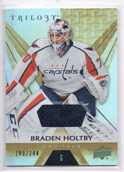 2016-17 Upper Deck Trilogy Rainbow Green #11 Braden Holtby JSY (50-X216-CAPITALS)