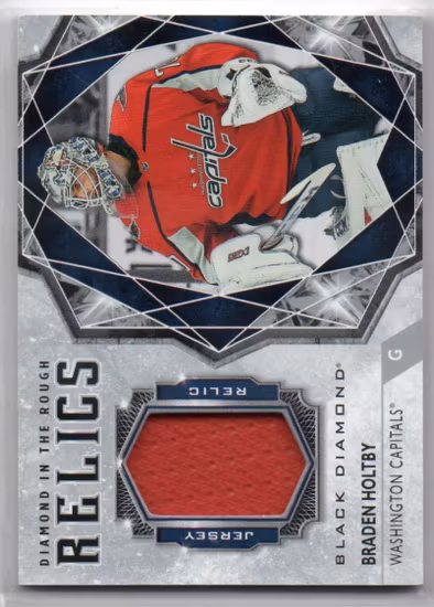 2019-20 Black Diamond Diamond in the Rough Relics #DRBH Braden Holtby (50-X225-CAPITALS)