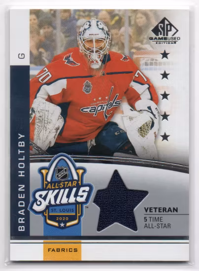 2020-21 SP Game Used '20 NHL All Star Skills Fabrics #ASVBH Braden Holtby (40-X277-CAPITALS)