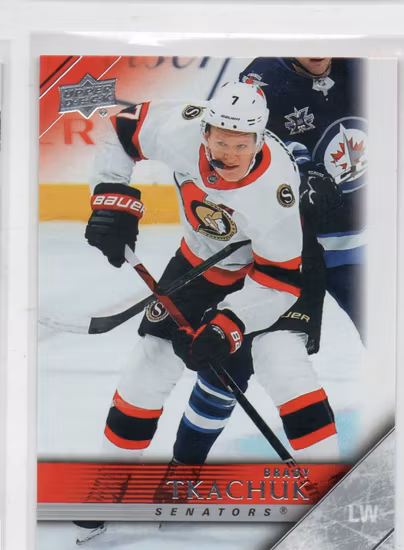 2020-21 Upper Deck '05-06 Upper Deck Tribute #T48 Brady Tkachuk (10-X206-SENATORS)