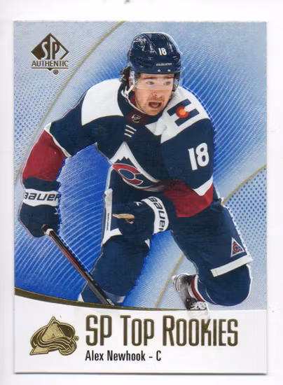 2021-22 SP Authentic Top Rookies Blue #TR12 Alex Newhook (15-D7-AVALANCHE)