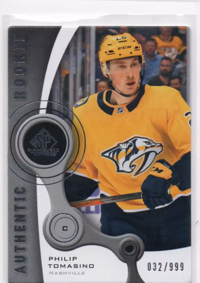 2021-22 SP Game Used '05-06 Retro Rookies #R64 Philip Tomasino (25-X47-PREDATORS)