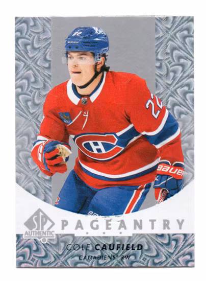 2022-23 SP Authentic Pageantry #P22 Cole Caufield (12-447x7-CANADIENS)