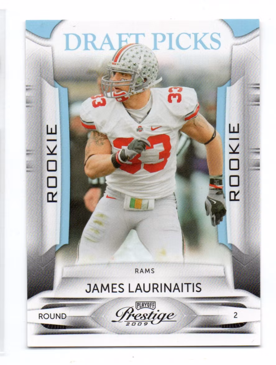 2009 Playoff Prestige Draft Picks Light Blue #148 James Laurinaitis (20-X164-NFLRAMS)