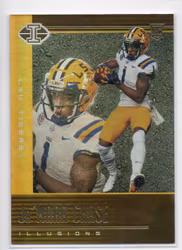 2021 Panini Chronicles Draft Picks Illusions Gold #105 Ja'Marr Chase (800-X169-NFLBENGALS)