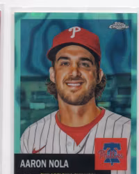 2022 Topps Chrome Platinum Anniversary Aqua Lava Refractors #167 Aaron Nola (30-X186-MLBPHILLIES)