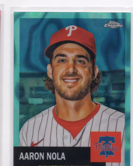2022 Topps Chrome Platinum Anniversary Aqua Lava Refractors #167 Aaron Nola (30-X186-MLBPHILLIES)