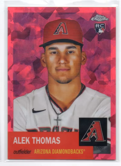 2022 Topps Chrome Platinum Anniversary Fuchsia Atomic Refractors #282 Alek Thomas (100-X181-MLBDIAMONDBACKS)