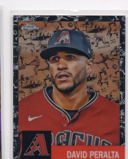 2022 Topps Chrome Platinum Anniversary Platinum Toile Cream Black Refractors #119 David Peralta (150-X178-MLBDIAMONDBACKS)