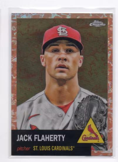 2022 Topps Chrome Platinum Anniversary Platinum Toile Cream Rose Gold Refractor #52 Jack Flaherty (60-X180-MLBCARDINALS)