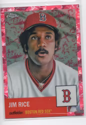 2022 Topps Chrome Platinum Anniversary Red Atomic Refractors #398 Jim Rice (100-X178-MLBREDSOX)