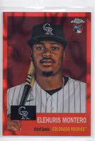 2022 Topps Chrome Platinum Anniversary Red Lava Refractors #143 Elehuris Montero (100-X178-MLBROCKIES)