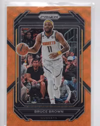 2022-23 Panini Prizm Prizms Orange Wave #40 Bruce Brown (30-X174-NBANUGGETS)